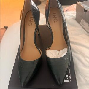 INC International Concepts Women's Dark Green Heels